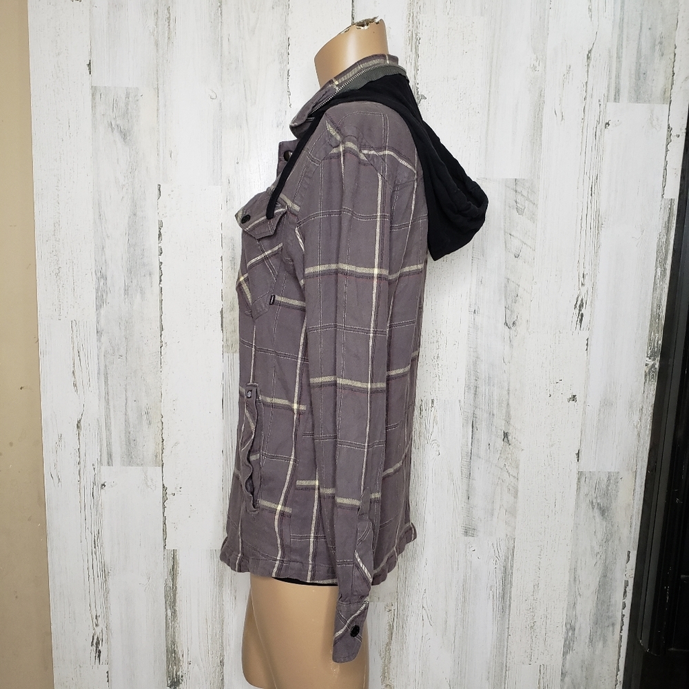 Element Button Down Shirt Plaid Jacket Size S - image 4